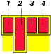 Table with three empty cells
  in bottom row